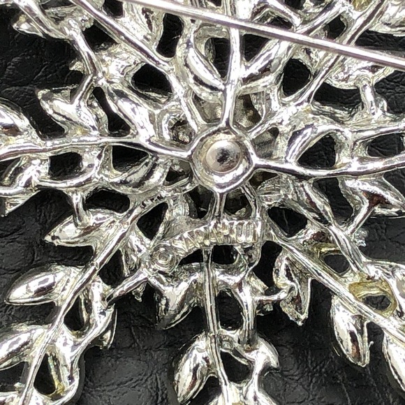 Vintage Sarah Coventry Brooch Earring Demi Parure Evening Snowflake Rhinestone - Picture 3 of 7
